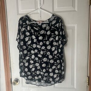 Philosophy Black and White Floral Top